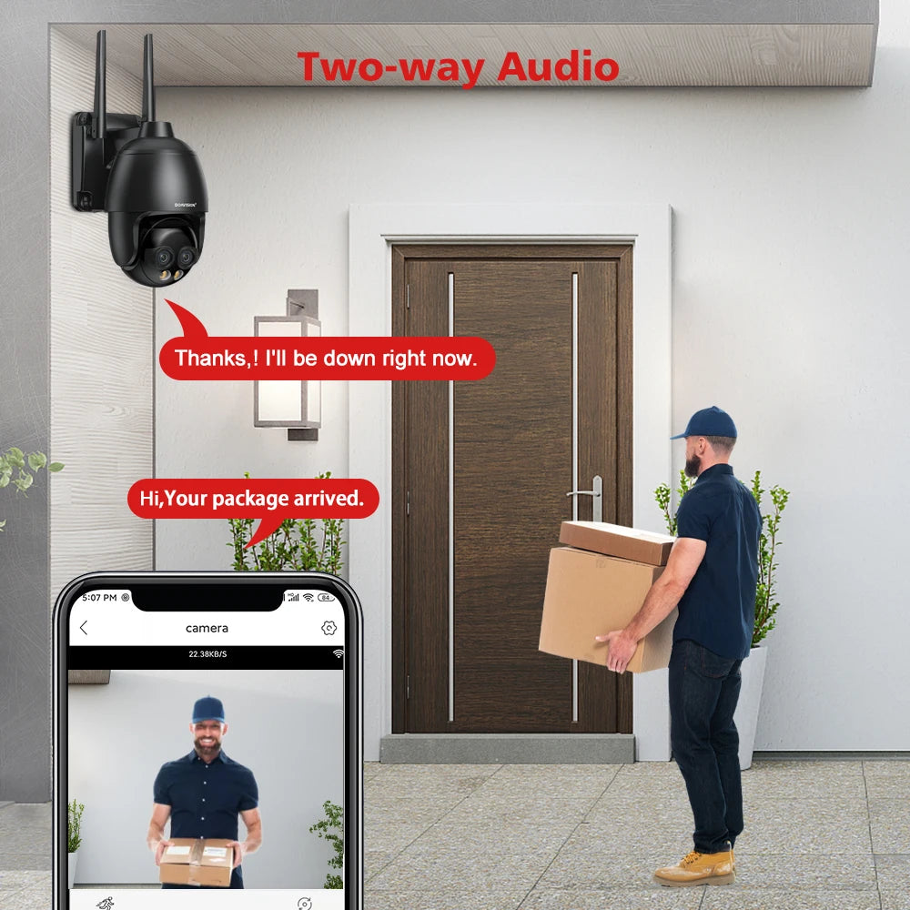 8MP dual-lens WiFi/4G/POE camera with auto tracking