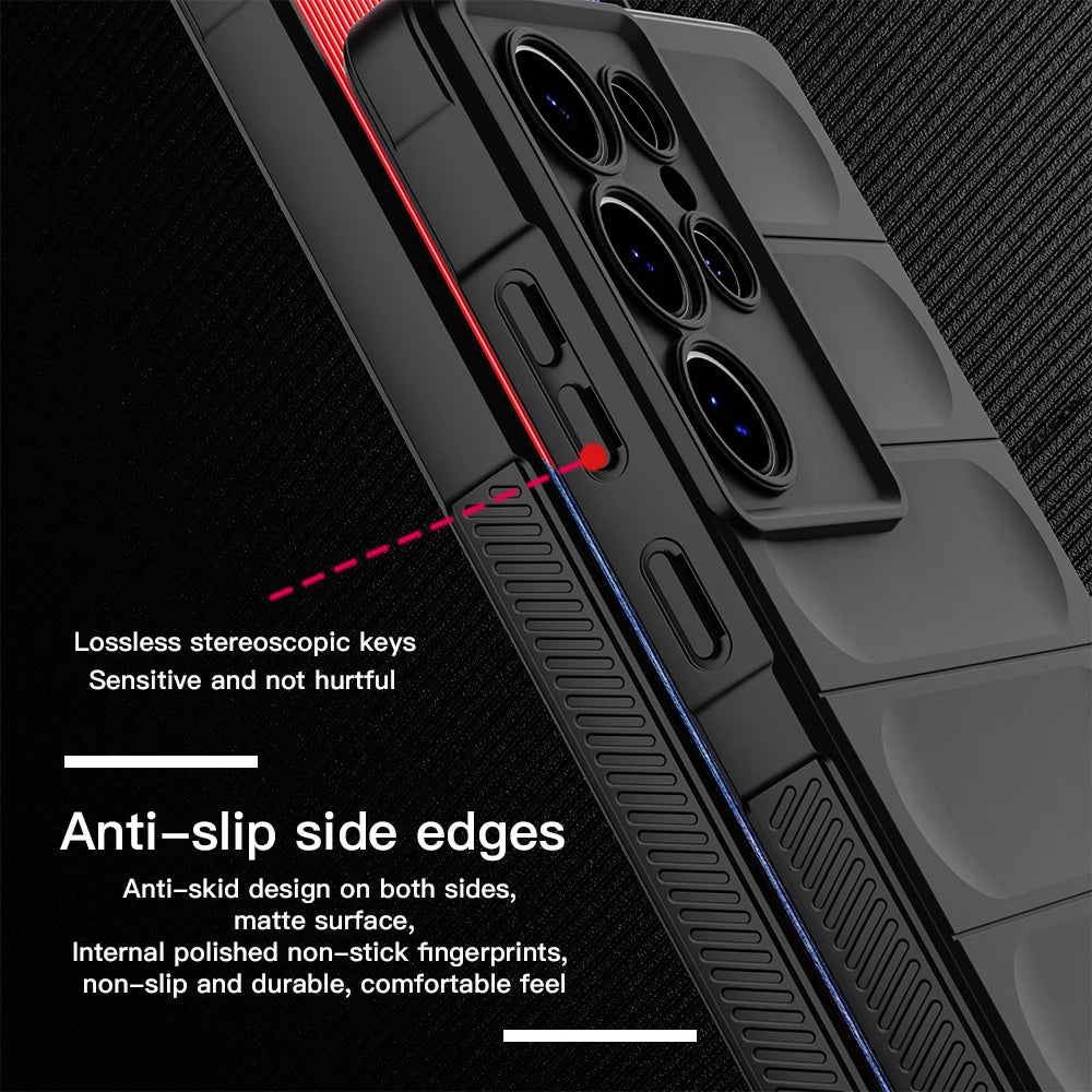 Matte Silikonhülle stoßfest für Samsung Galaxy