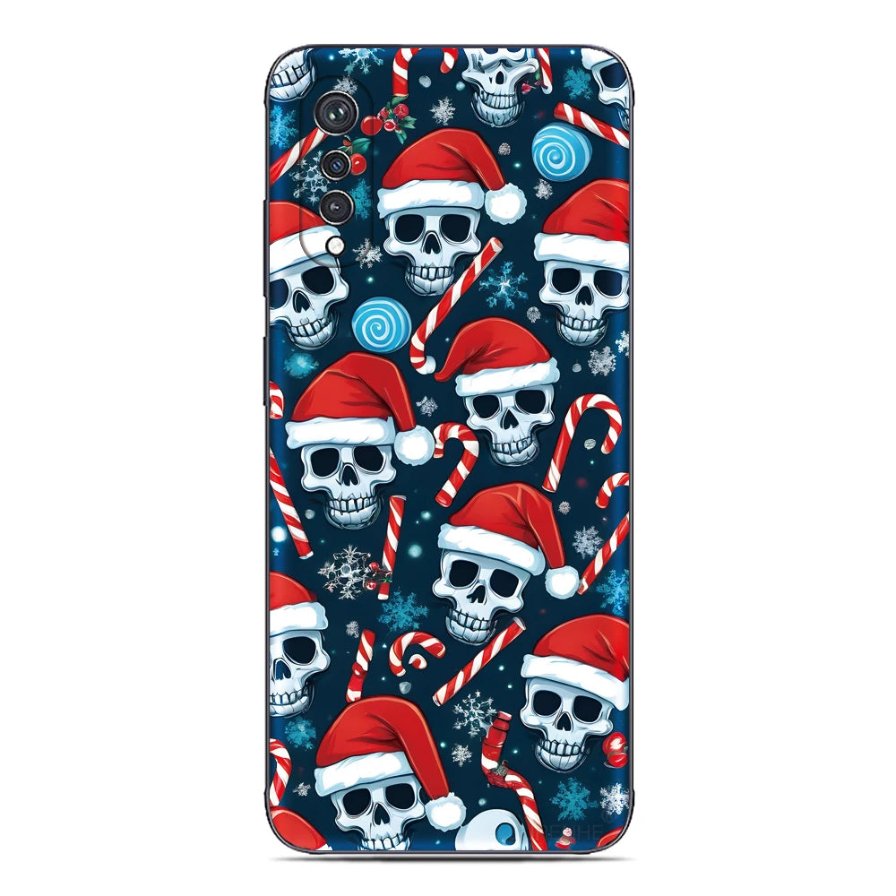 Christmas Skulls TPU Case for Google Pixel 10, 10 Pro and 10 Pro XL, soft, flexible, shockproof, scratch-resistant with cartoon flower anime design