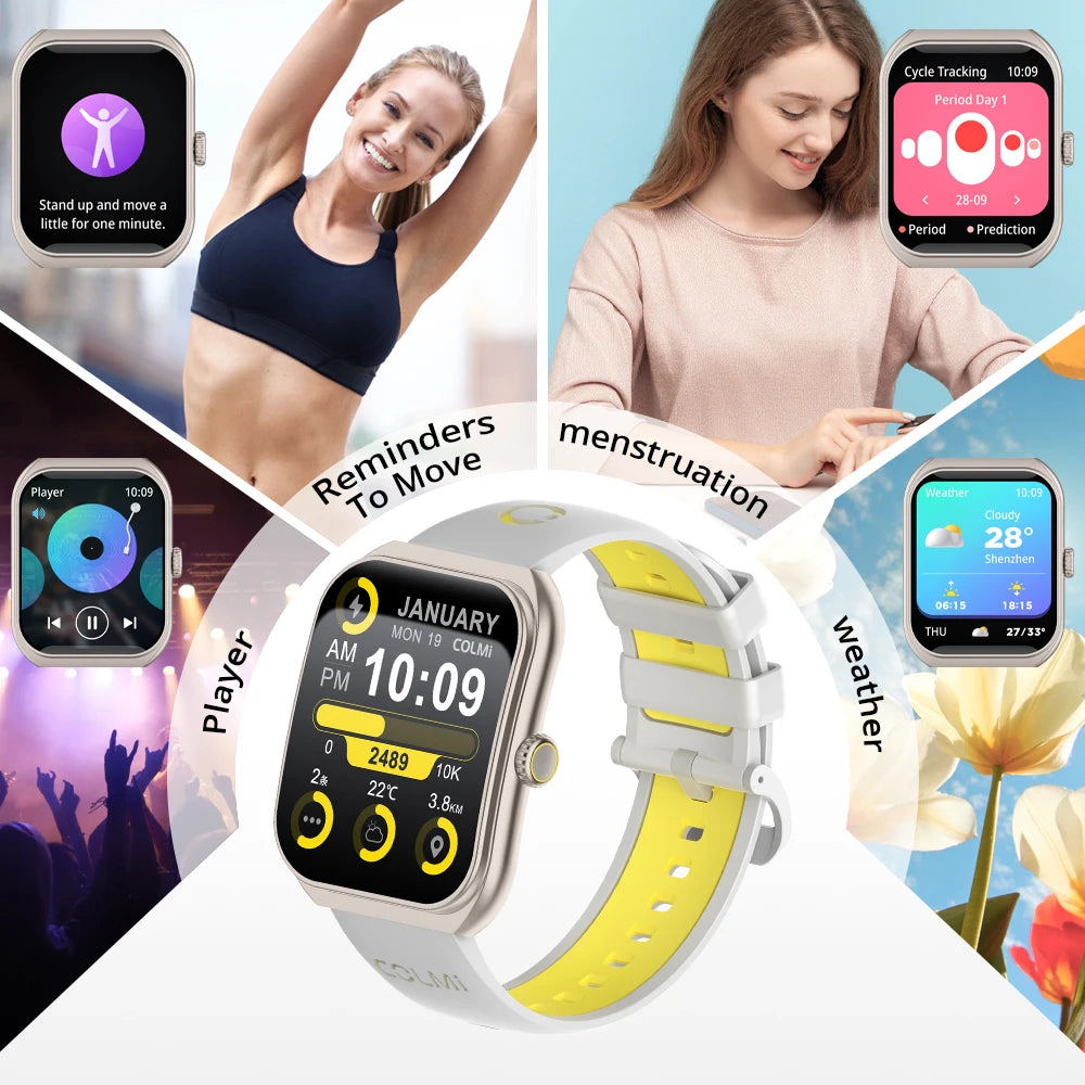 P86 AMOLED Smartwatch mit Anruf & Gesundheit