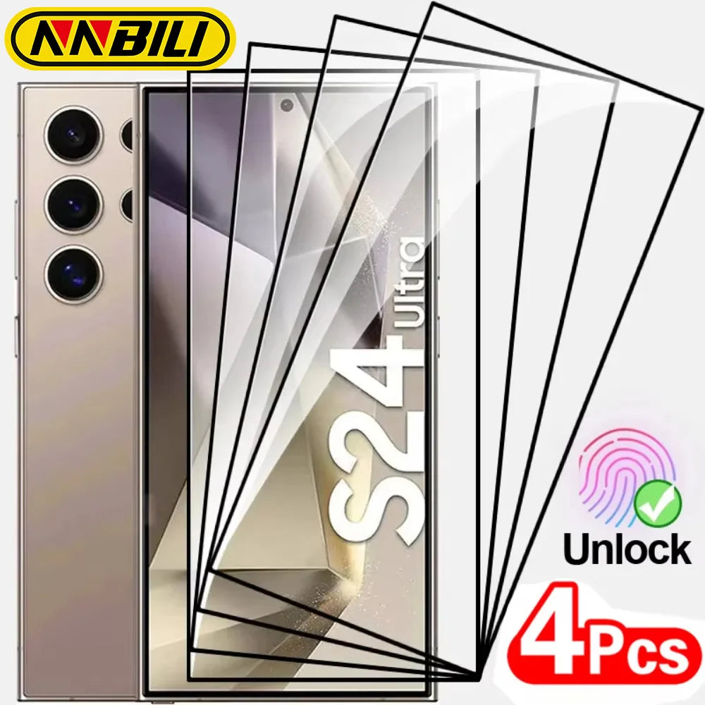 4er Set Gehärtetes Glas für Samsung Galaxy
