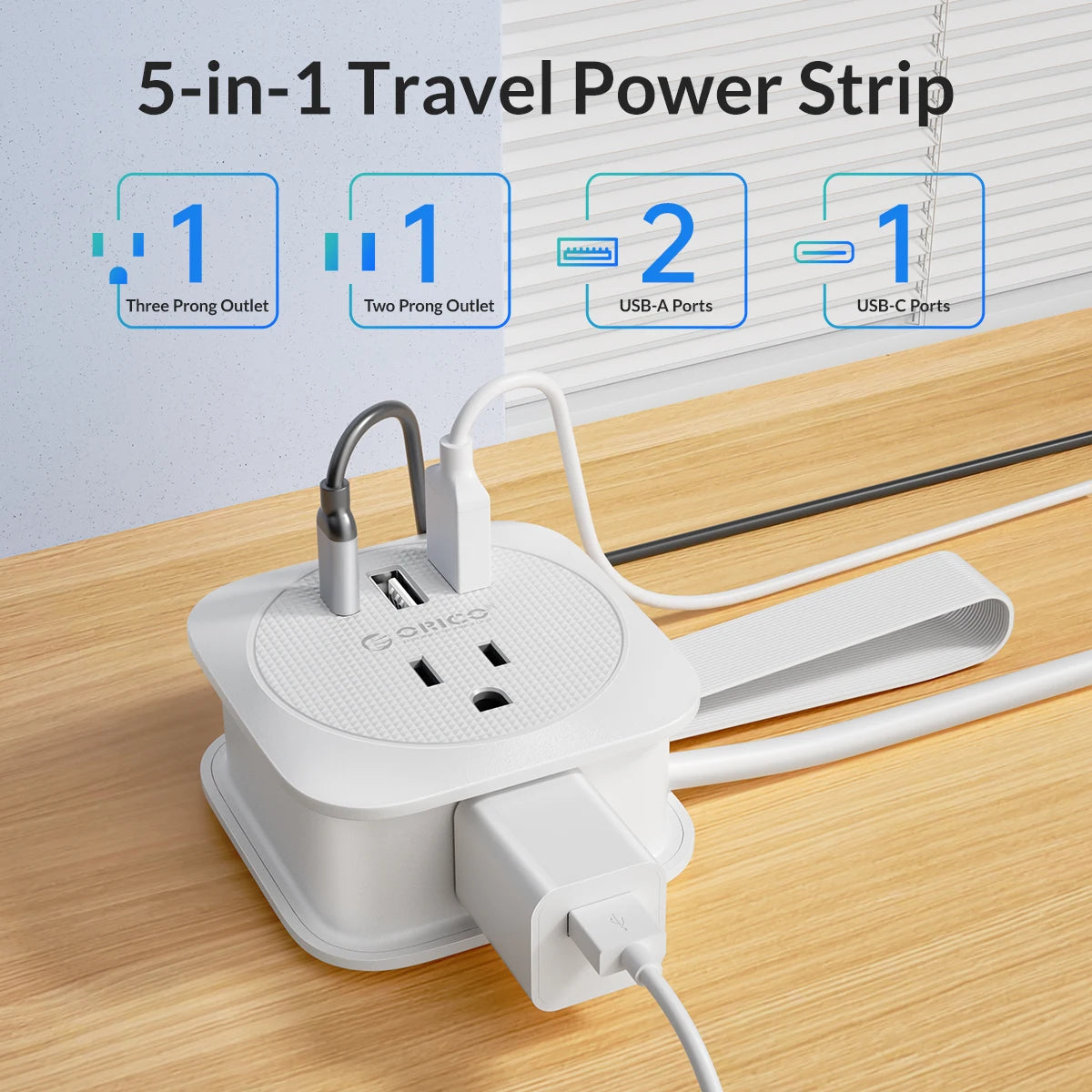 ORICO Travel Power Strip with USB-C
