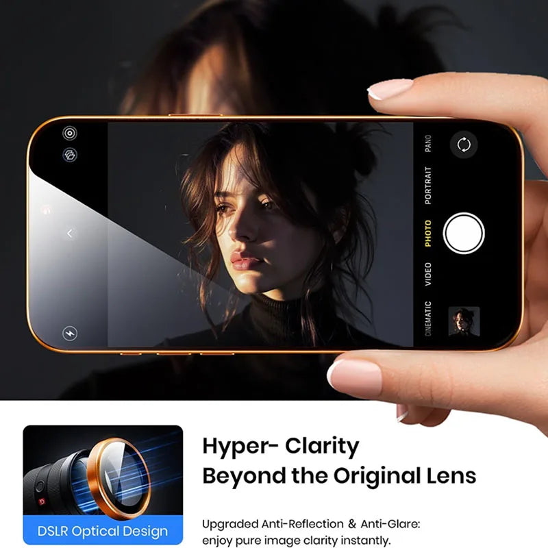 Aluminum camera lens protector glass for iPhone 17 Pro Max