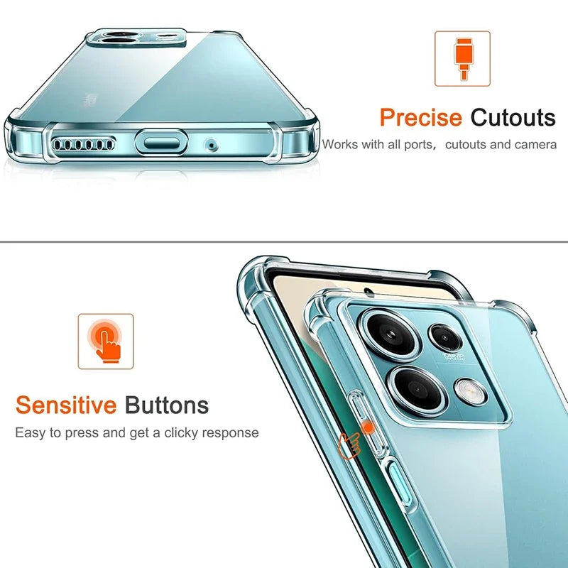 Stoßfeste Silikonhülle Xiaomi 14 13 12 Transparent