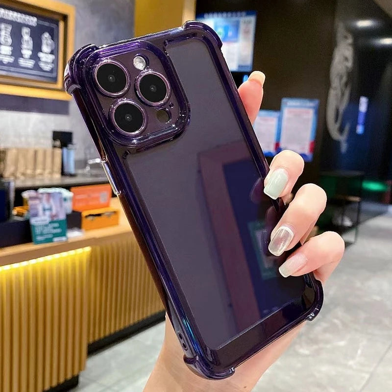 Luxuriöse transparente Stoßschutz-Hülle iPhone