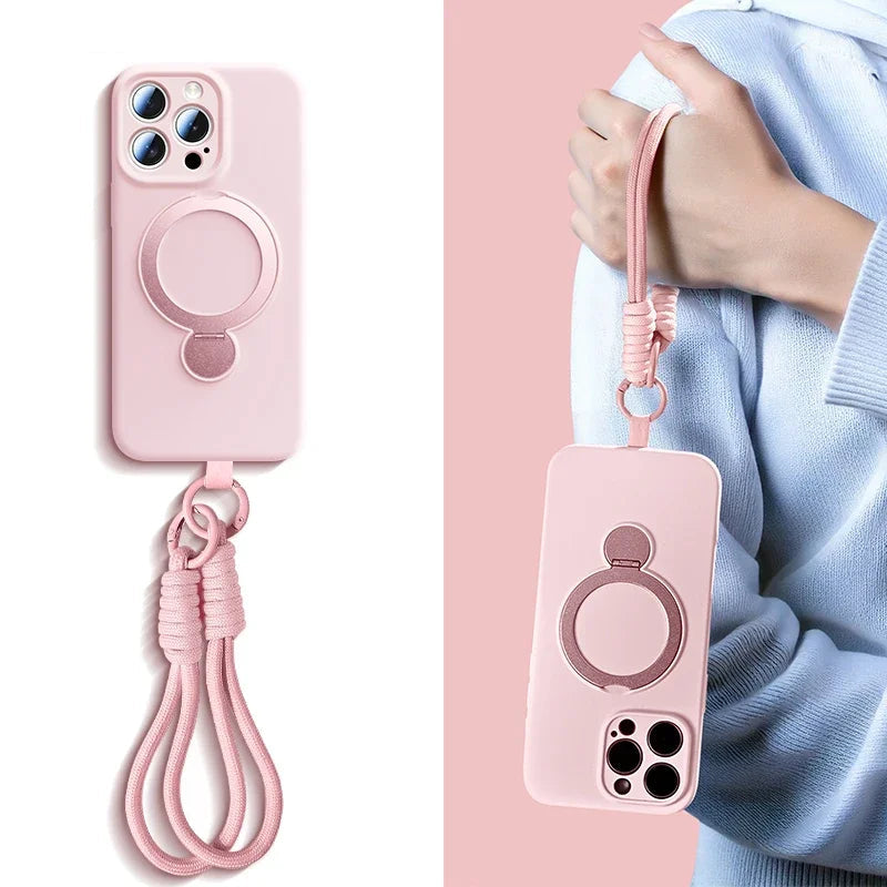 MagSafe Silikonhülle mit Band für iPhone 17 Pro