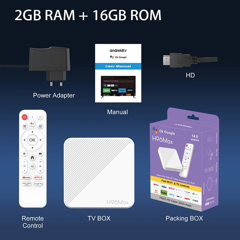 4K HDR Smart TV Box with WiFi6 and Google Assistant