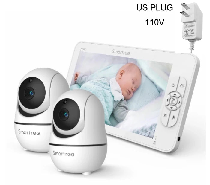 7" HD Video Baby Monitor with 2 Cameras and Zoom