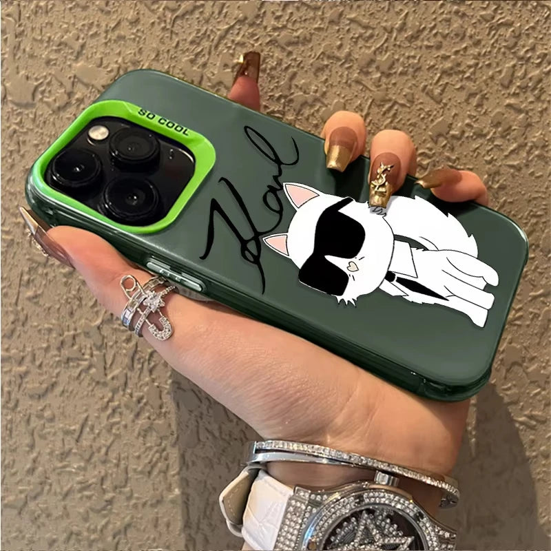 Süße Cartoon Katzen Hülle für Samsung S25 Ultra