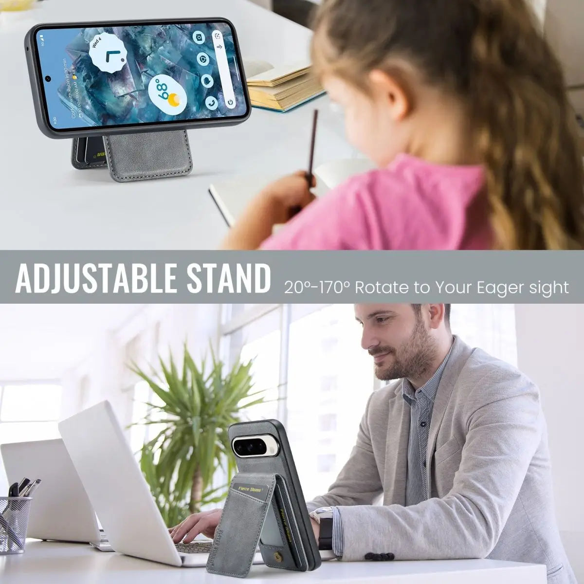 Business Lederhülle mit Kartenfach für Google Pixel 10