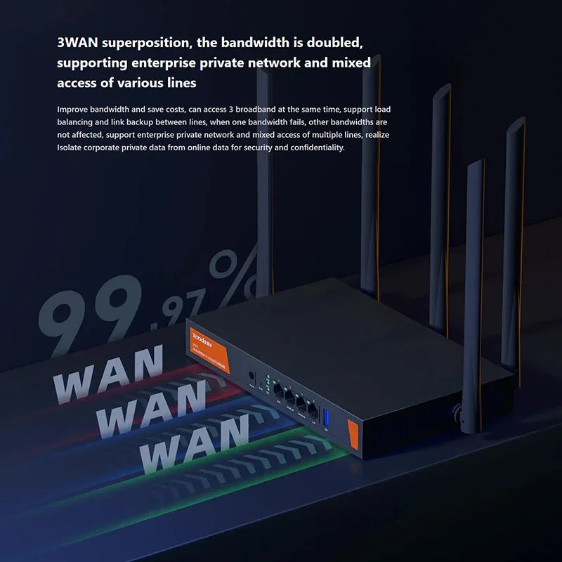 Tenda W30E AX3000 WiFi6 Router Büro