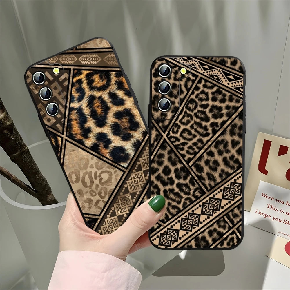 Abstrakte Tiger Mädchen Hülle für Samsung Galaxy
