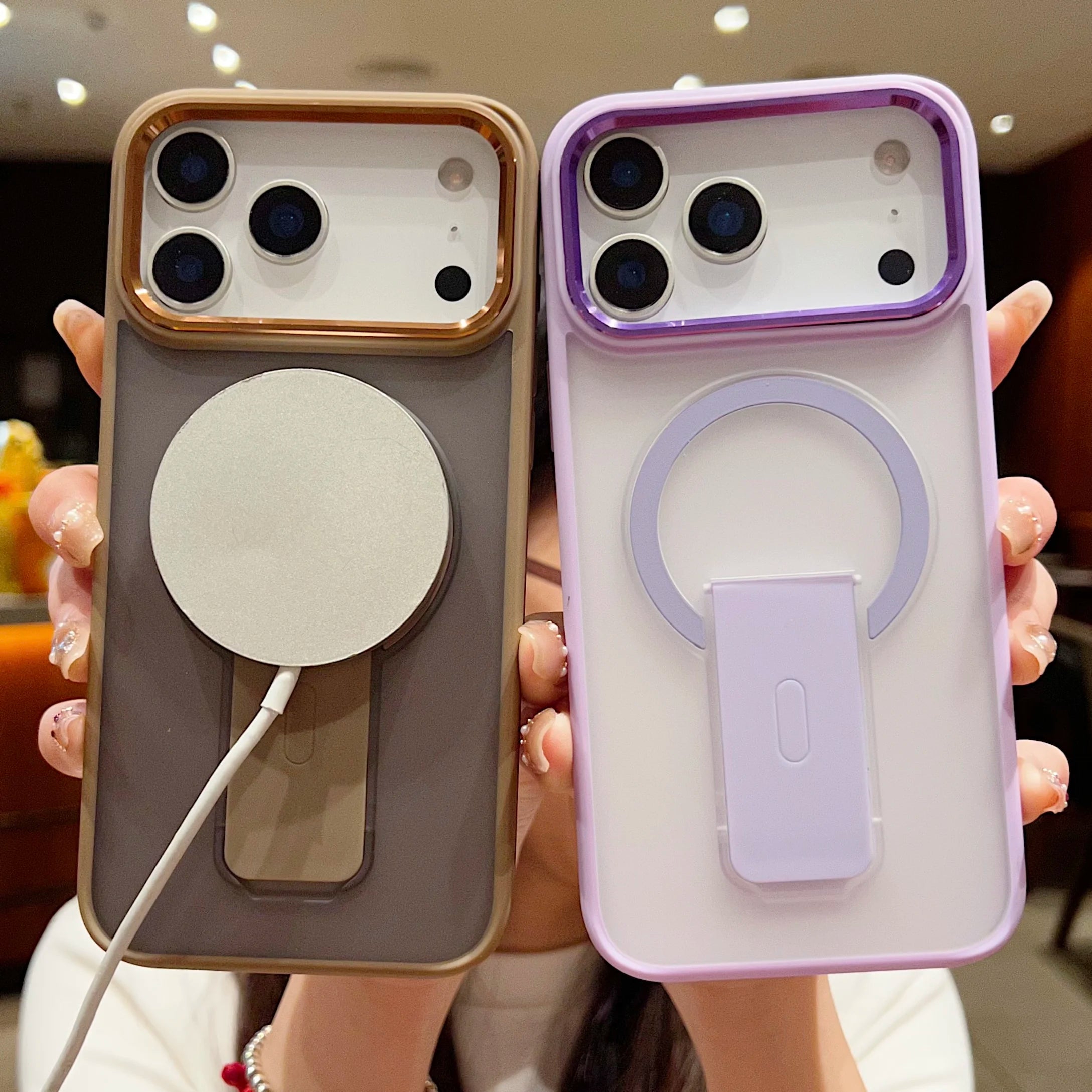 Magnetische Hülle mit Kickstand für iPhone 17–11