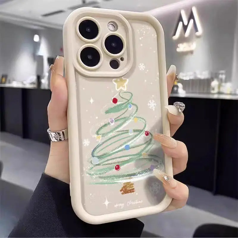 Pixel 9 8 Huelle Weihnachten Cartoon Silikon Transparent Case