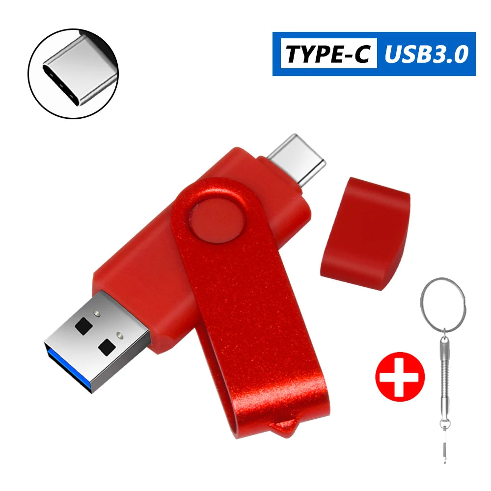 Typ-C USB 3.0 Hochgeschwindigkeits-Flashlaufwerk 2-in-1