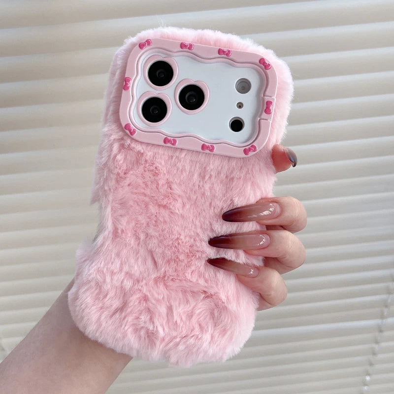 3D Plüsch Hülle für iPhone 17 Stoßfest Winter