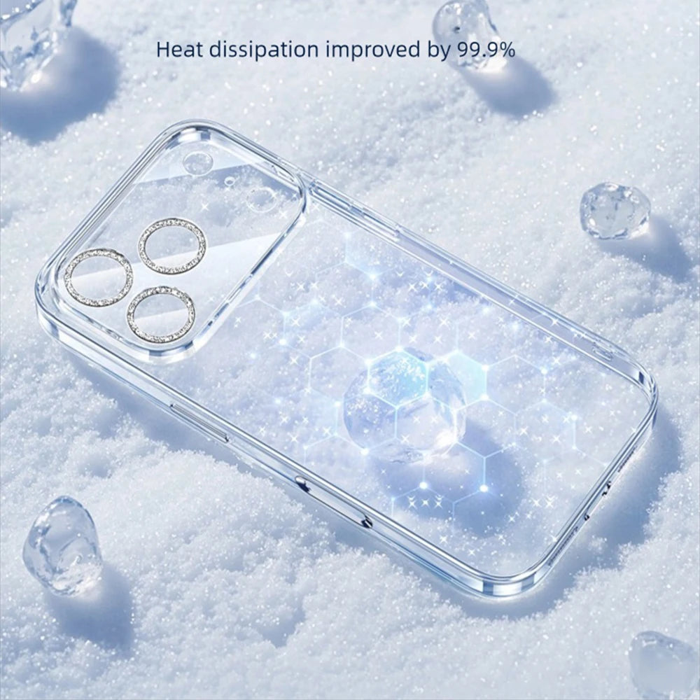 Glitzernde transparente Hülle für iPhone 17 Pro Max