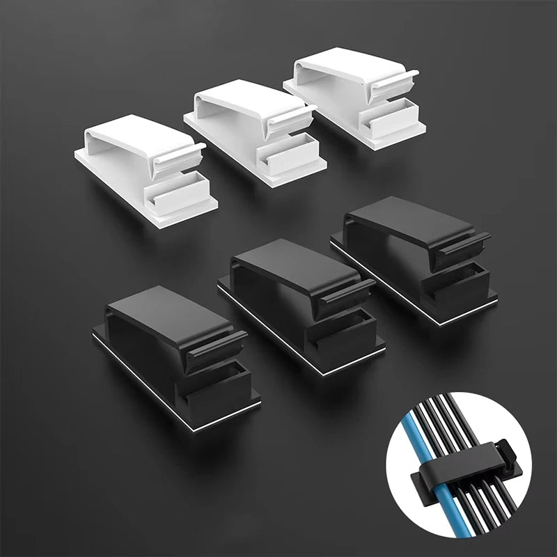 Selbstklebende Kabelclips für Büro, TV und PC