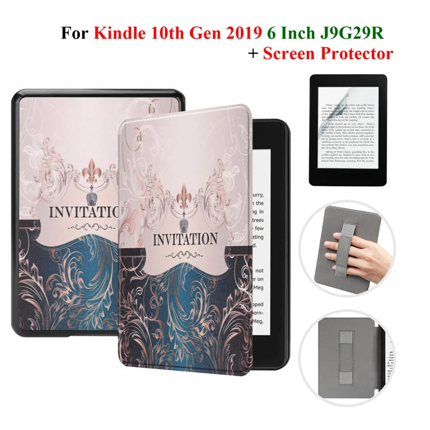 Hülle + Folie für Kindle 10. Gen 6 Zoll