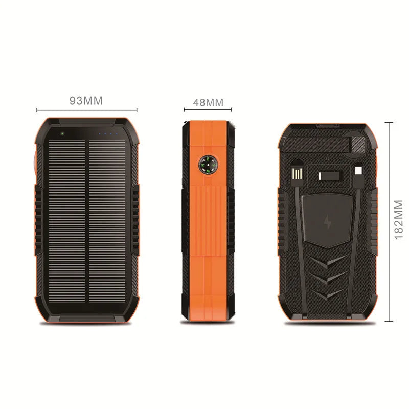 40000mAh Outdoor Power Bank with Solar Panel and Crank