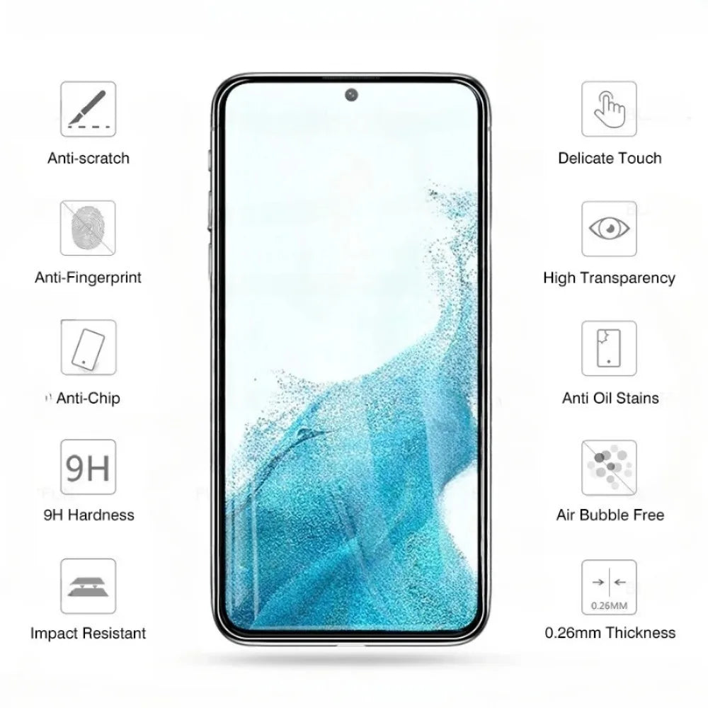 4er Full-Cover Panzerglas für Samsung Galaxy