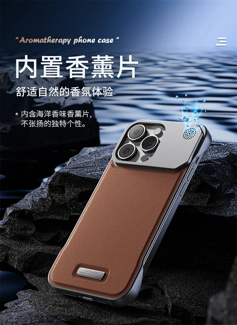 Luxuriöse magnetische Lederhülle für iPhone 17 Pro Max