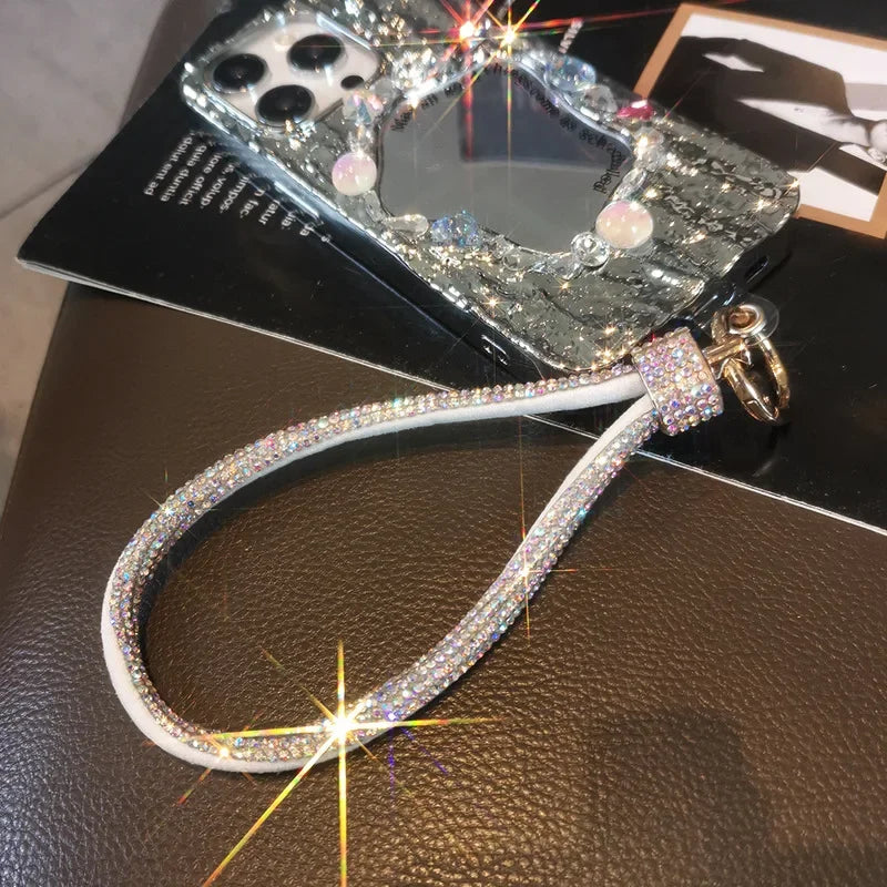 Luxuriöses Strass Handgelenk-Lanyard kurz