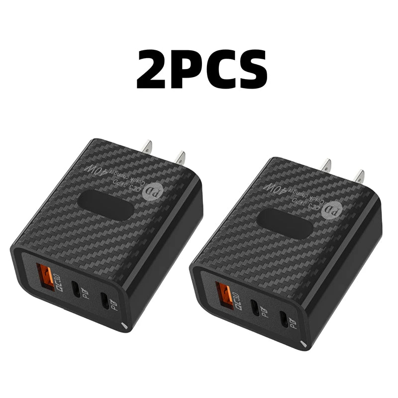 Fast Charging USB-C Wall Charger 2PCS
