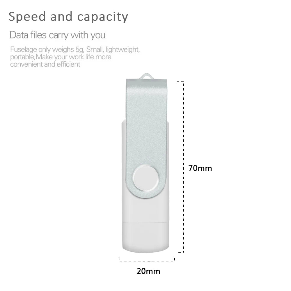 Typ-C USB 3.0 Hochgeschwindigkeits-Flashlaufwerk 2-in-1