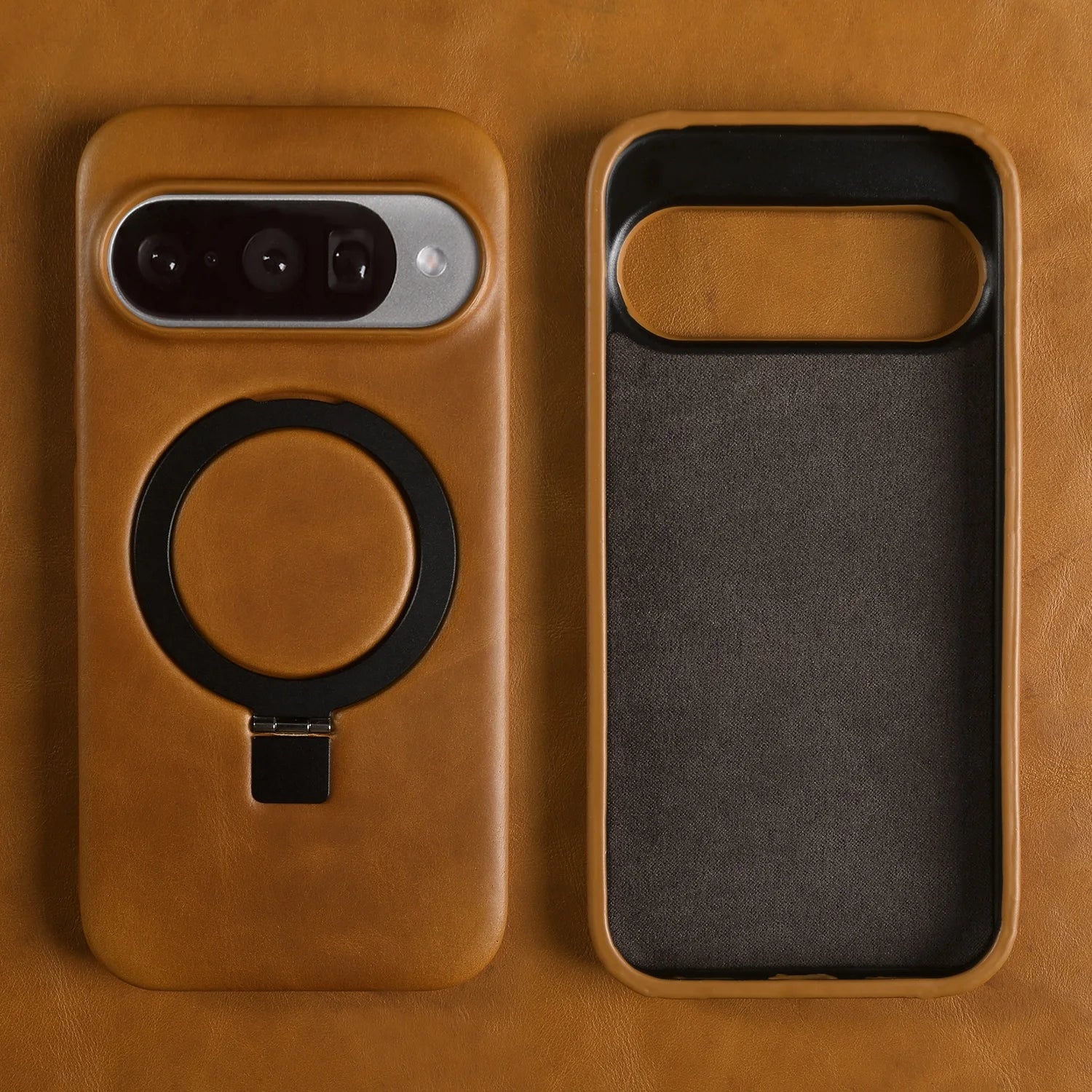 Luxus Lederhülle mit Magnethalter für Google Pixel 10