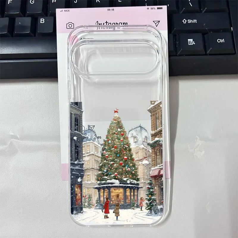 Cute winter phone case with Christmas motif for Google Pixel