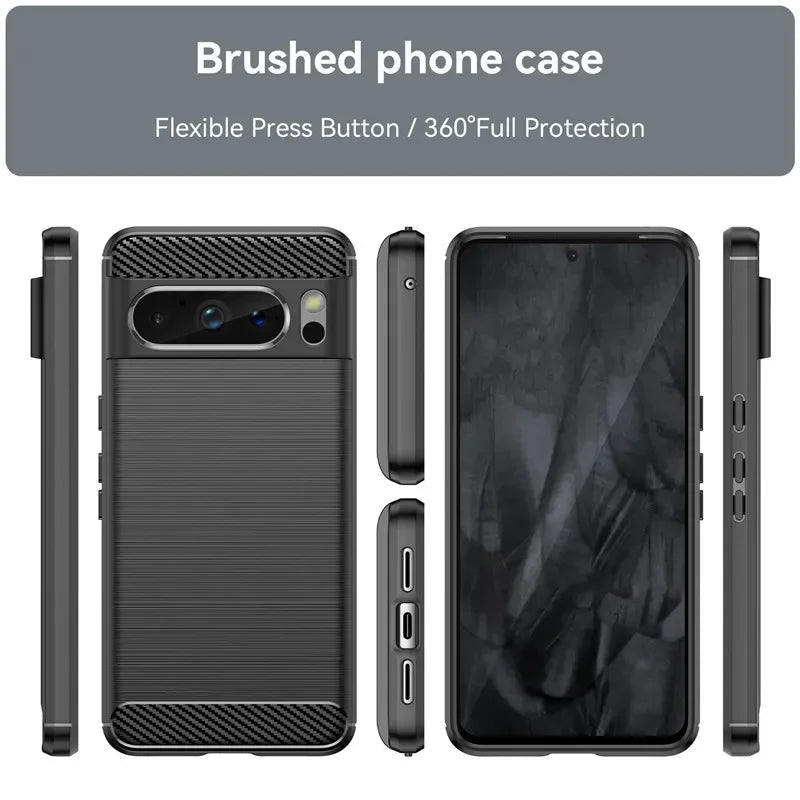 Pixel Hülle aus Carbon TPU Silikon Matt