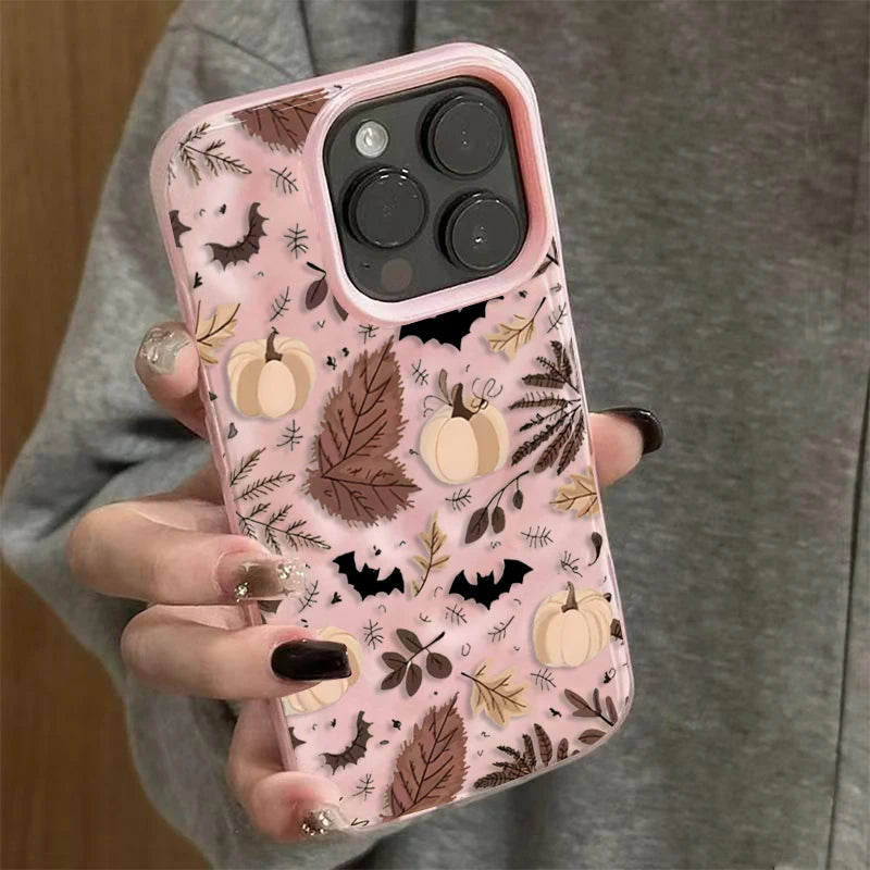 Herbst Kürbis Fledermaus Hülle für iPhone 17