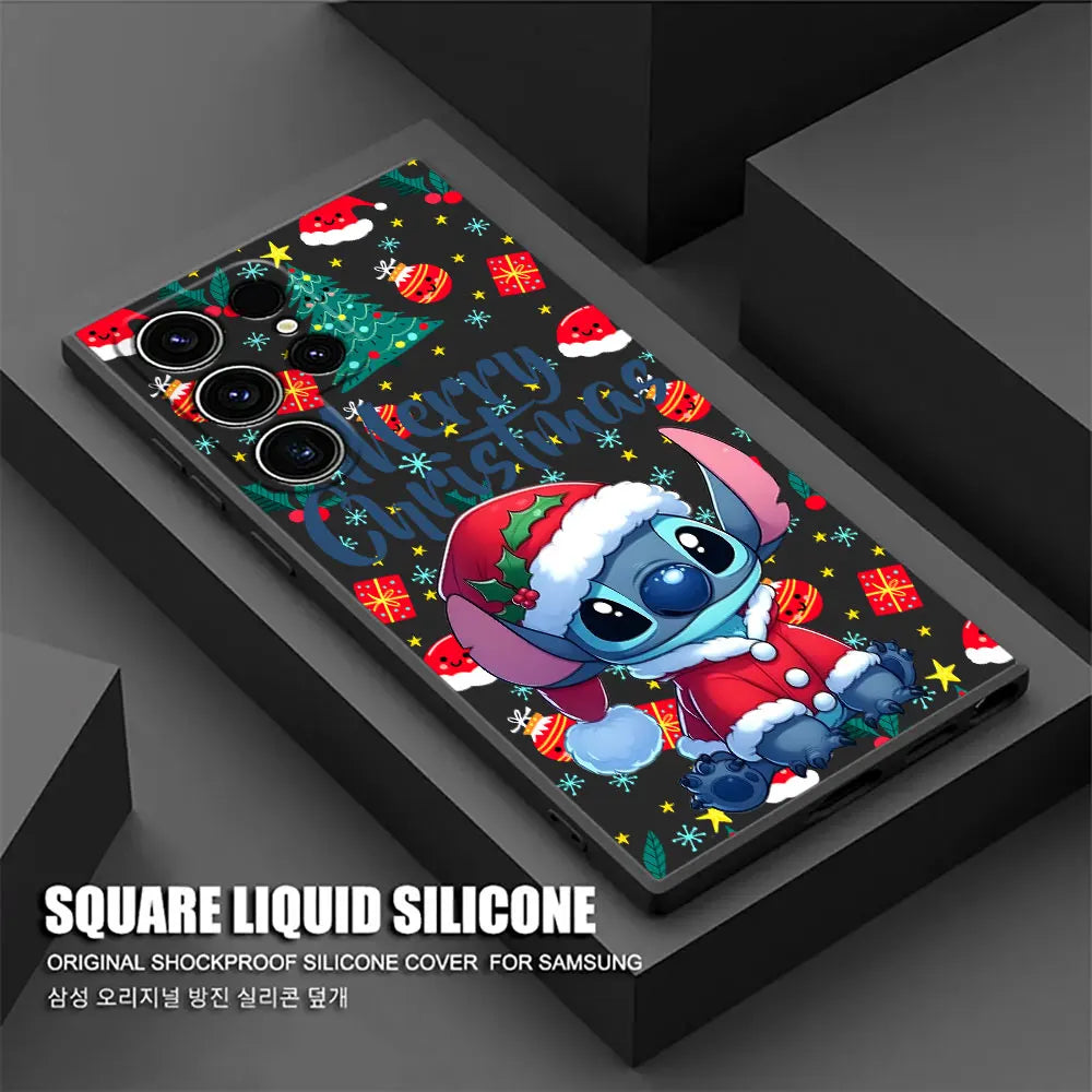 Lilo & Stitch Weihnachts-Handyhülle für Samsung S25