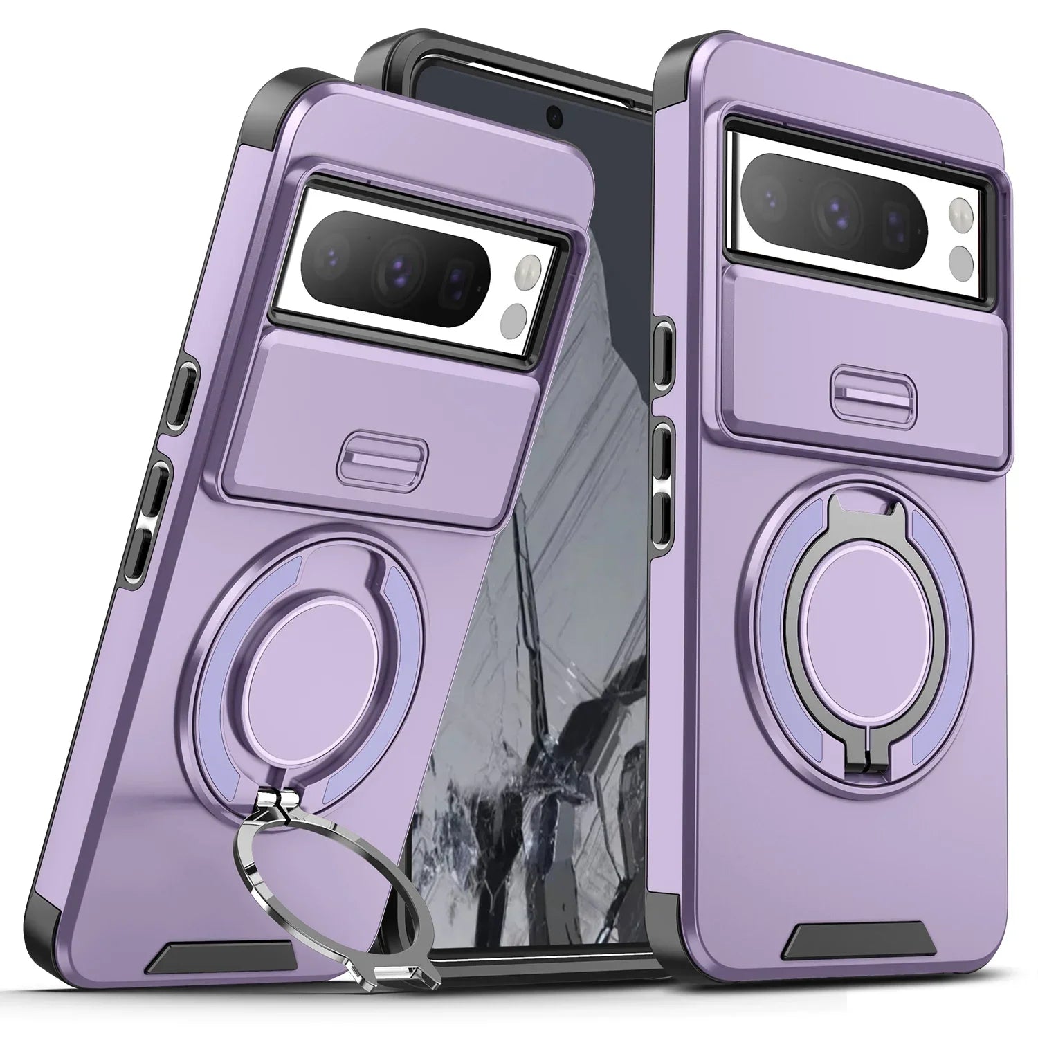 Hybridhülle mit Ring & Kamera-Schutz