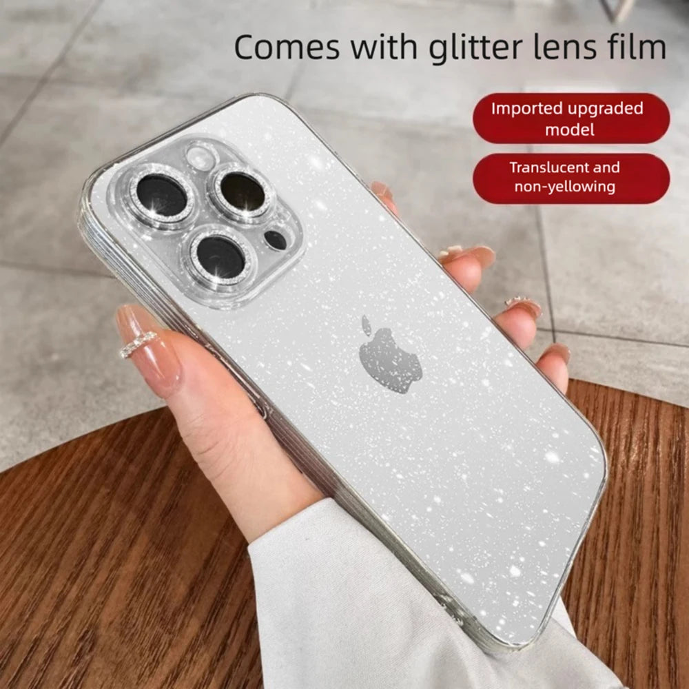 Glitzernde transparente Hülle für iPhone 17 Pro Max