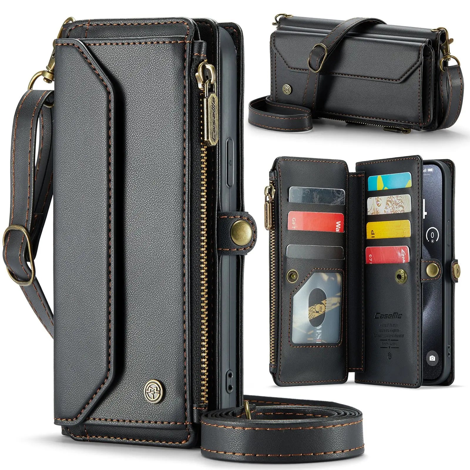 Drahtlose Leder Wallet Hülle iPhone 17 Pro Max