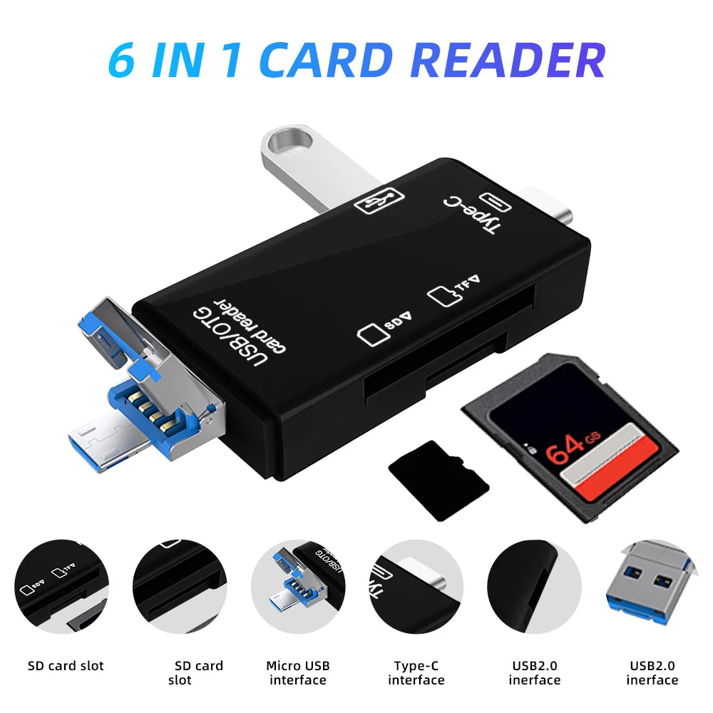 7-in-1 OTG Typ-C SD TF Kartenleser USB 3.0 Adapter