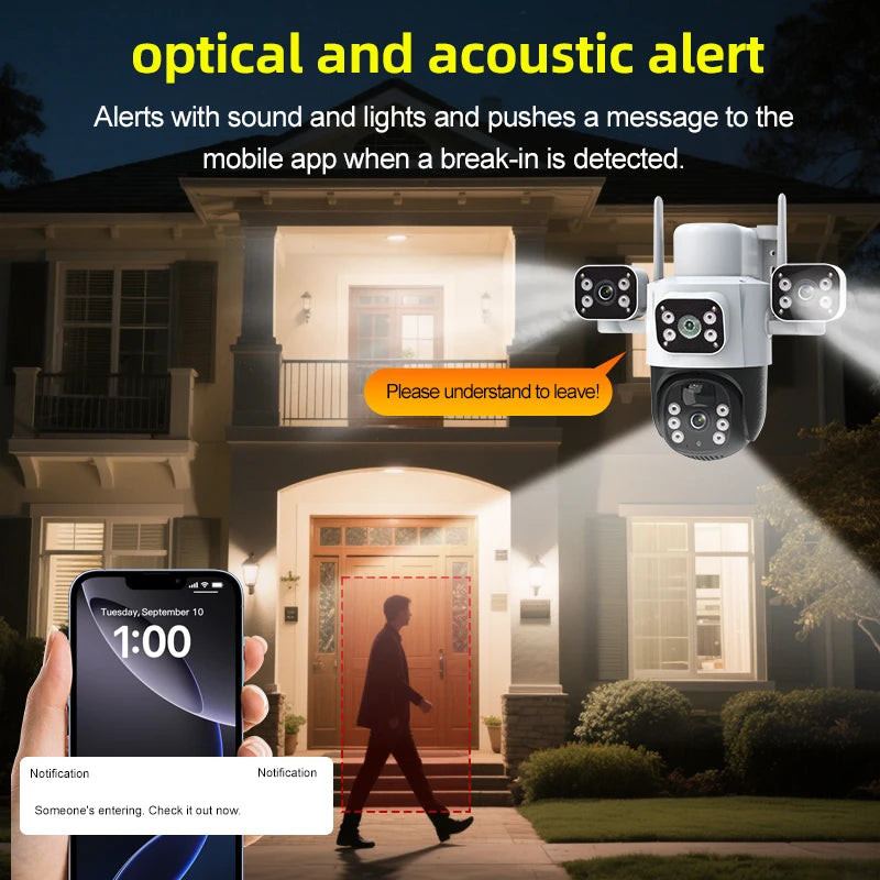 12MP Solar WLAN Überwachungskamera mit PTZ & 6K