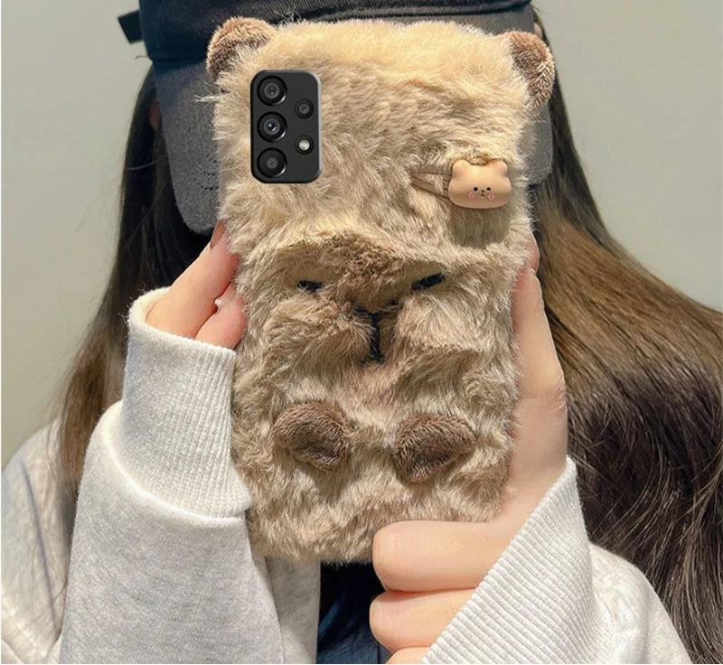 Süße 3D Capybara Hülle Flauschig für Samsung