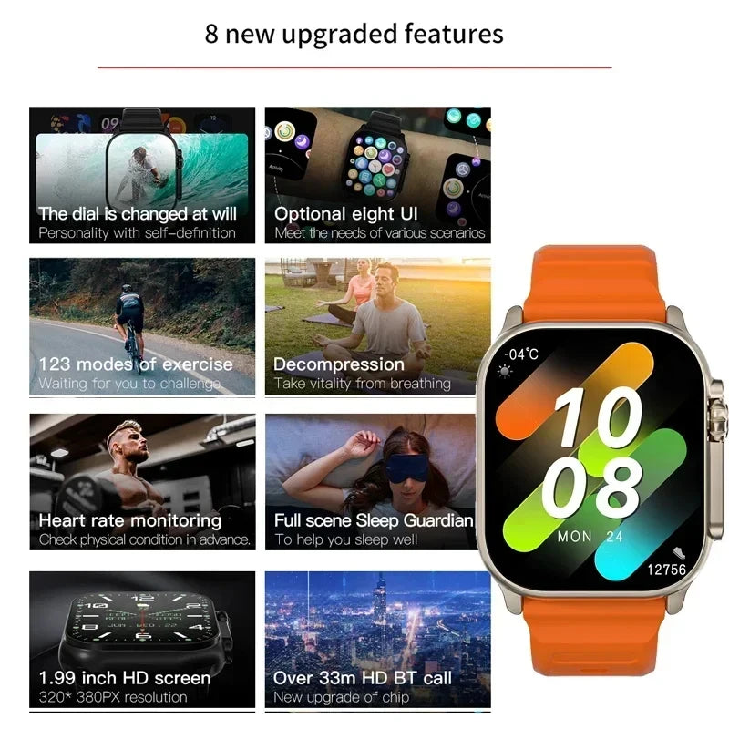 LAXASFIT T900Ultra Bluetooth Smartwatch mit Anruf