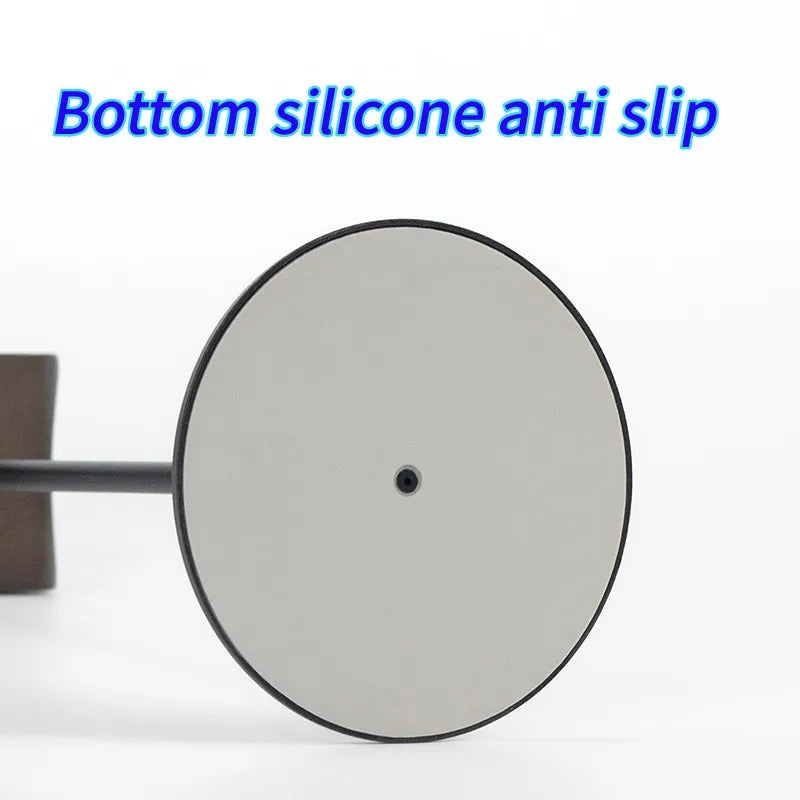 Metal walnut headphone stand, wooden desk holder