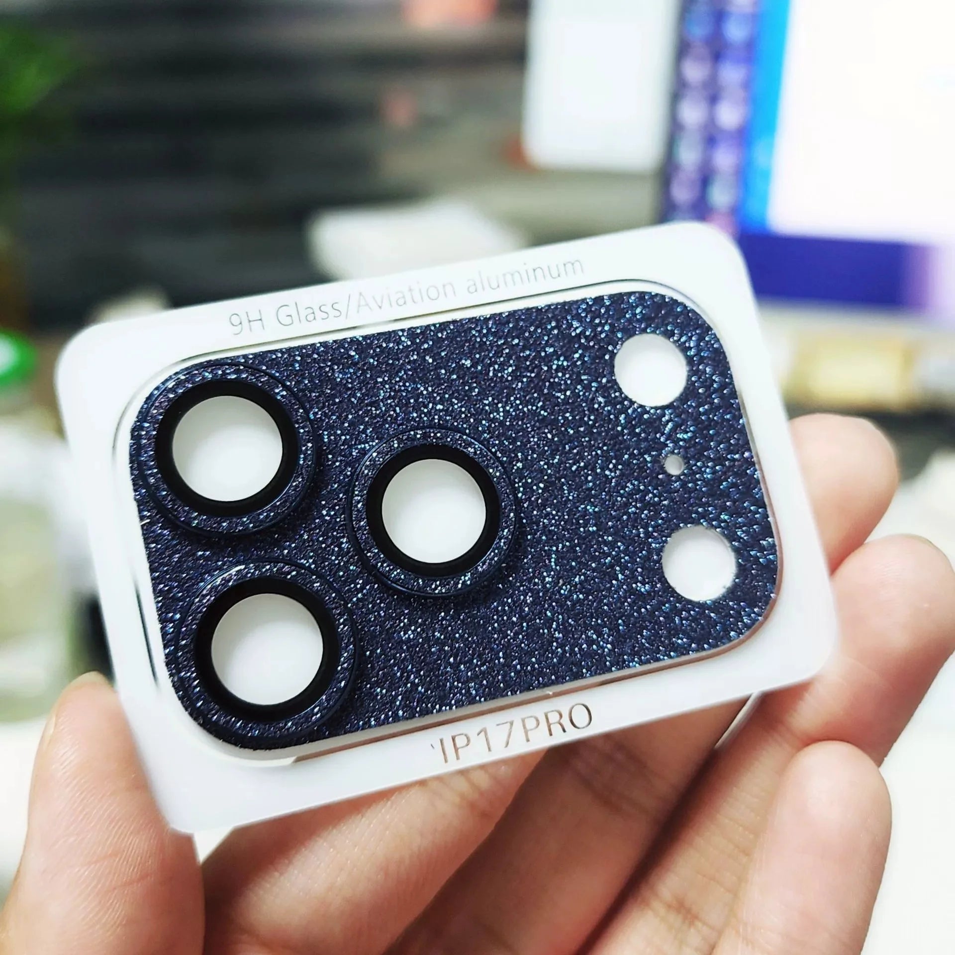 Glitzer Metall Kameraabdeckung für iPhone 17 Pro Max