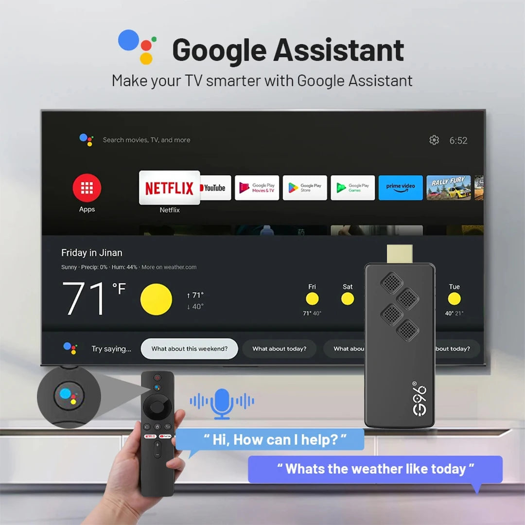 4K Android TV Stick G96 with HDR10+ and Dual-Band Wi-Fi