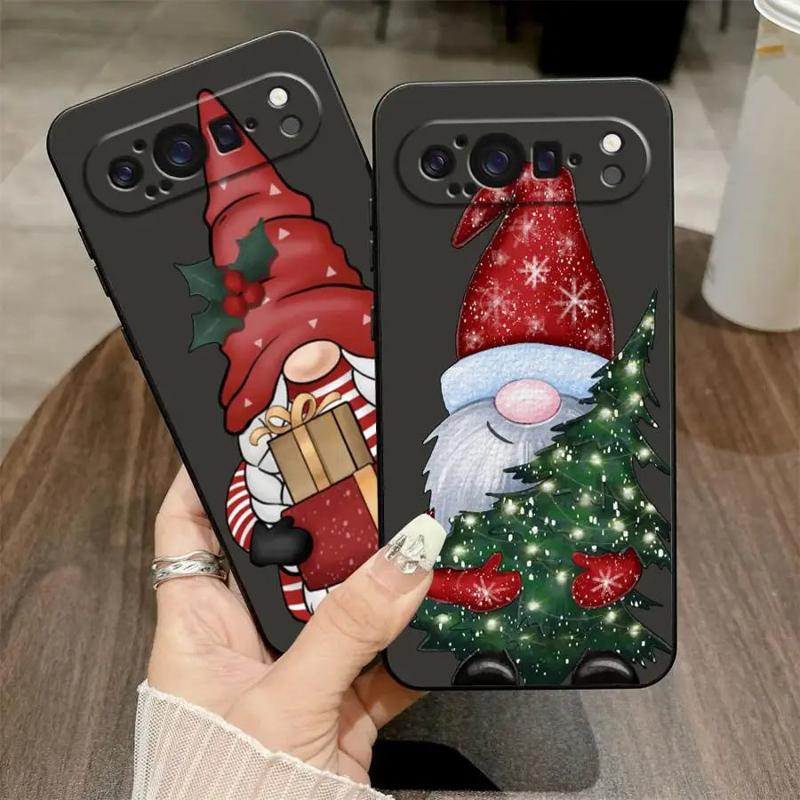 Weiche Weihnachtsmann Handyhülle TPU für Google Pixel 8 9 10 stoßfest kratzfest flexibel