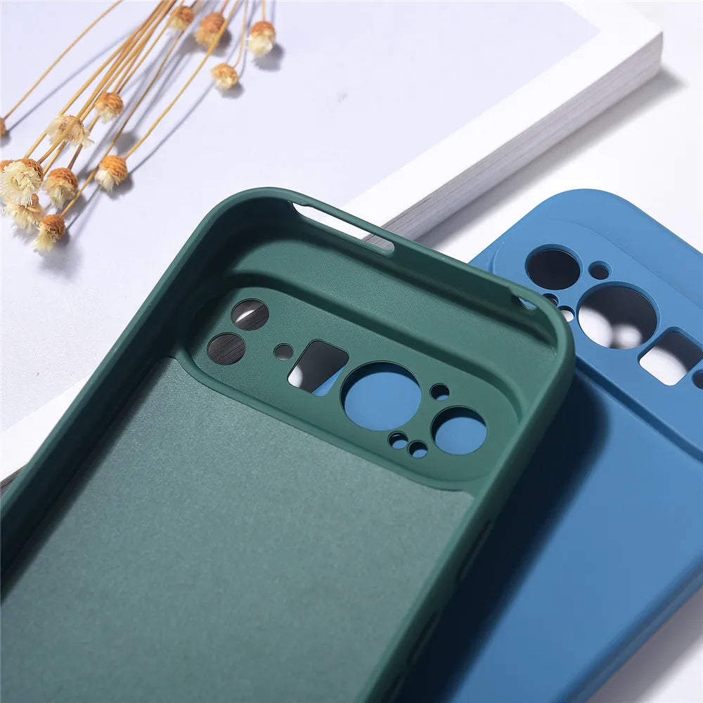 Original hülle für Google Pixel 9 Pro XL Hüllen flüssige Silikon TPU Rückseite für Pixel 9 9pro 9Proxl stoß feste Schutz coque