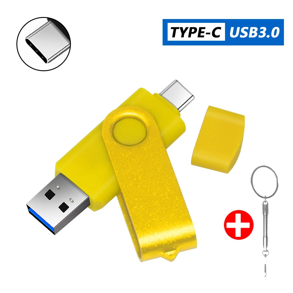Typ-C USB 3.0 Hochgeschwindigkeits-Flashlaufwerk 2-in-1