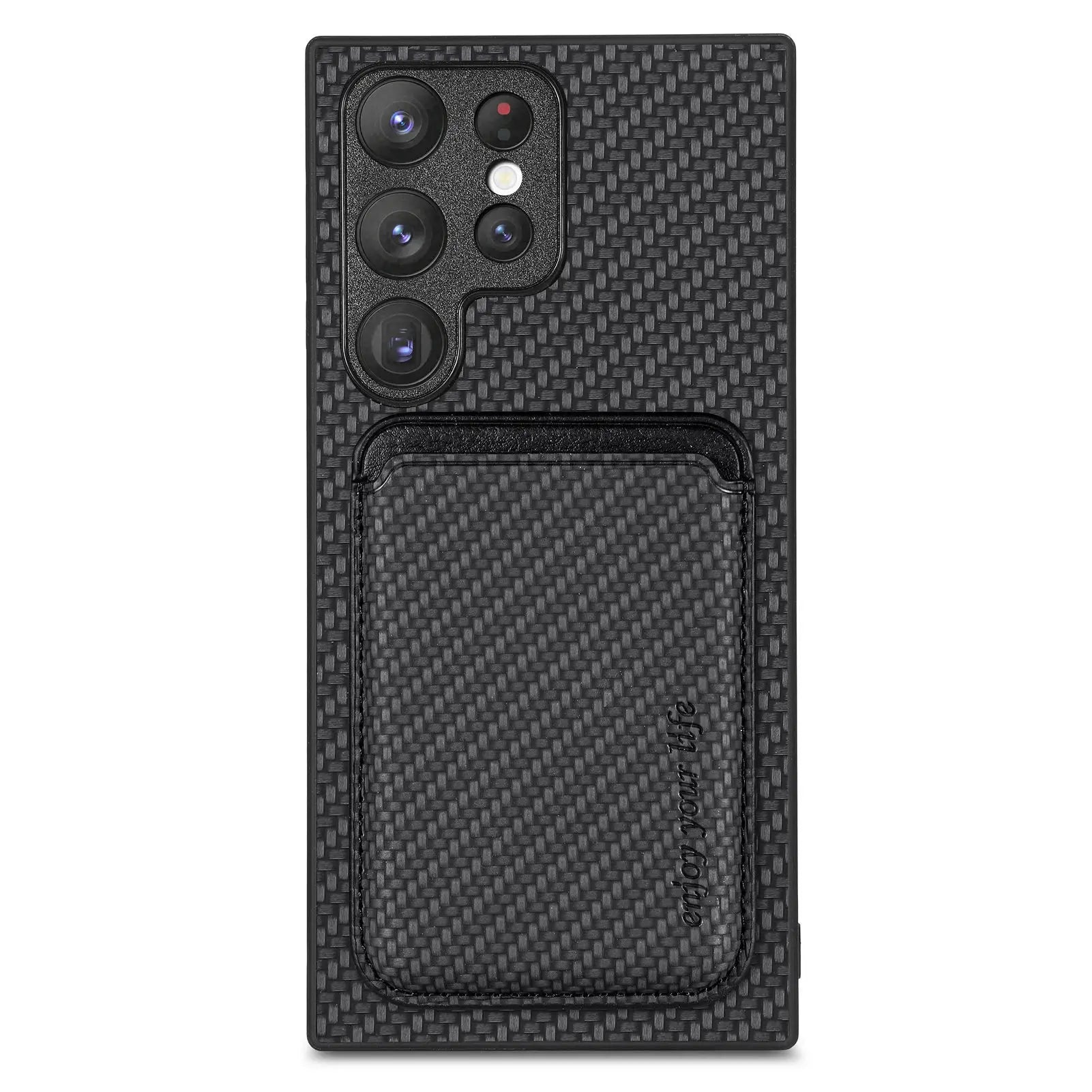 Carbon PU Lederhülle Magsafe für Samsung Galaxy