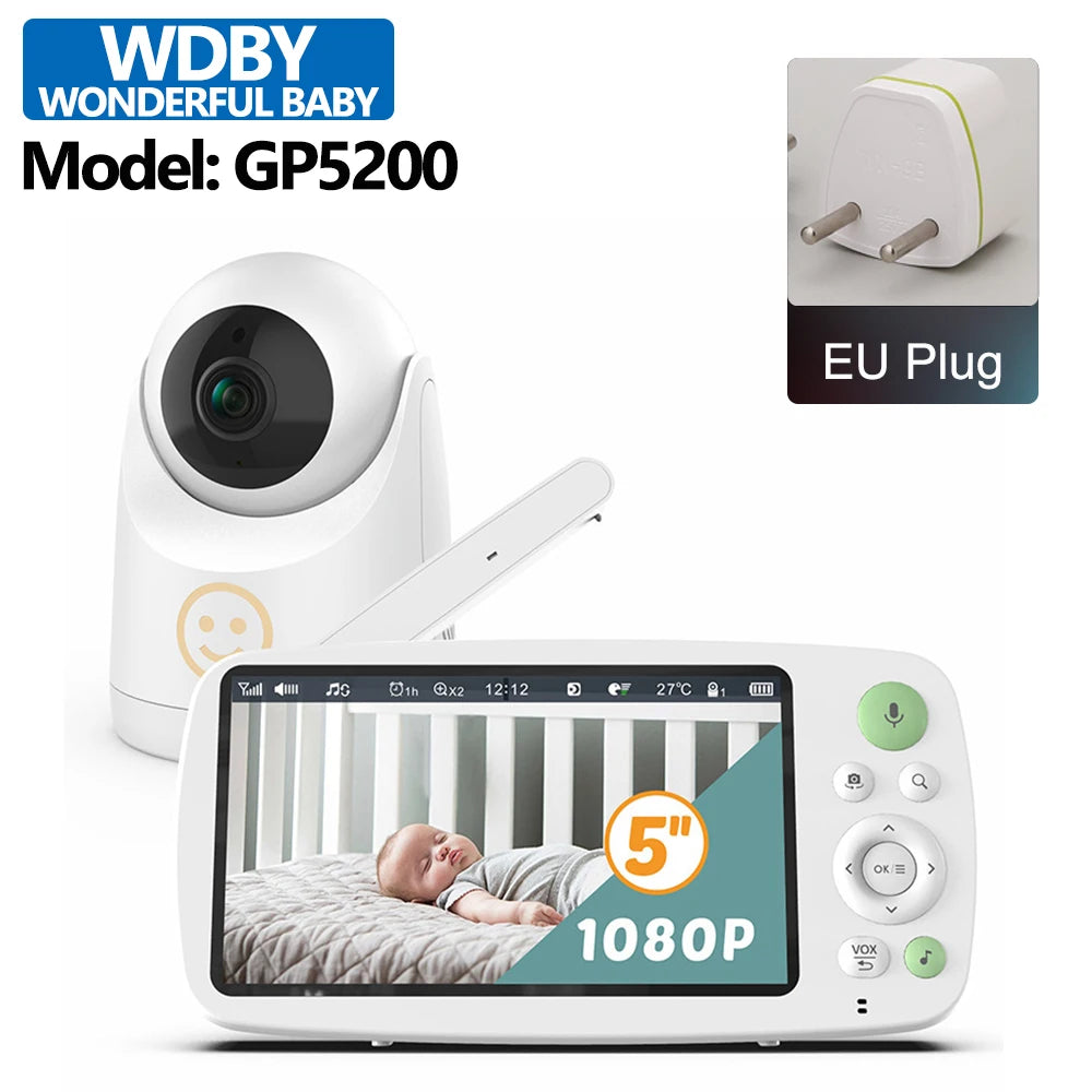 5-inch Wireless Baby Monitor with Night Vision and Audio