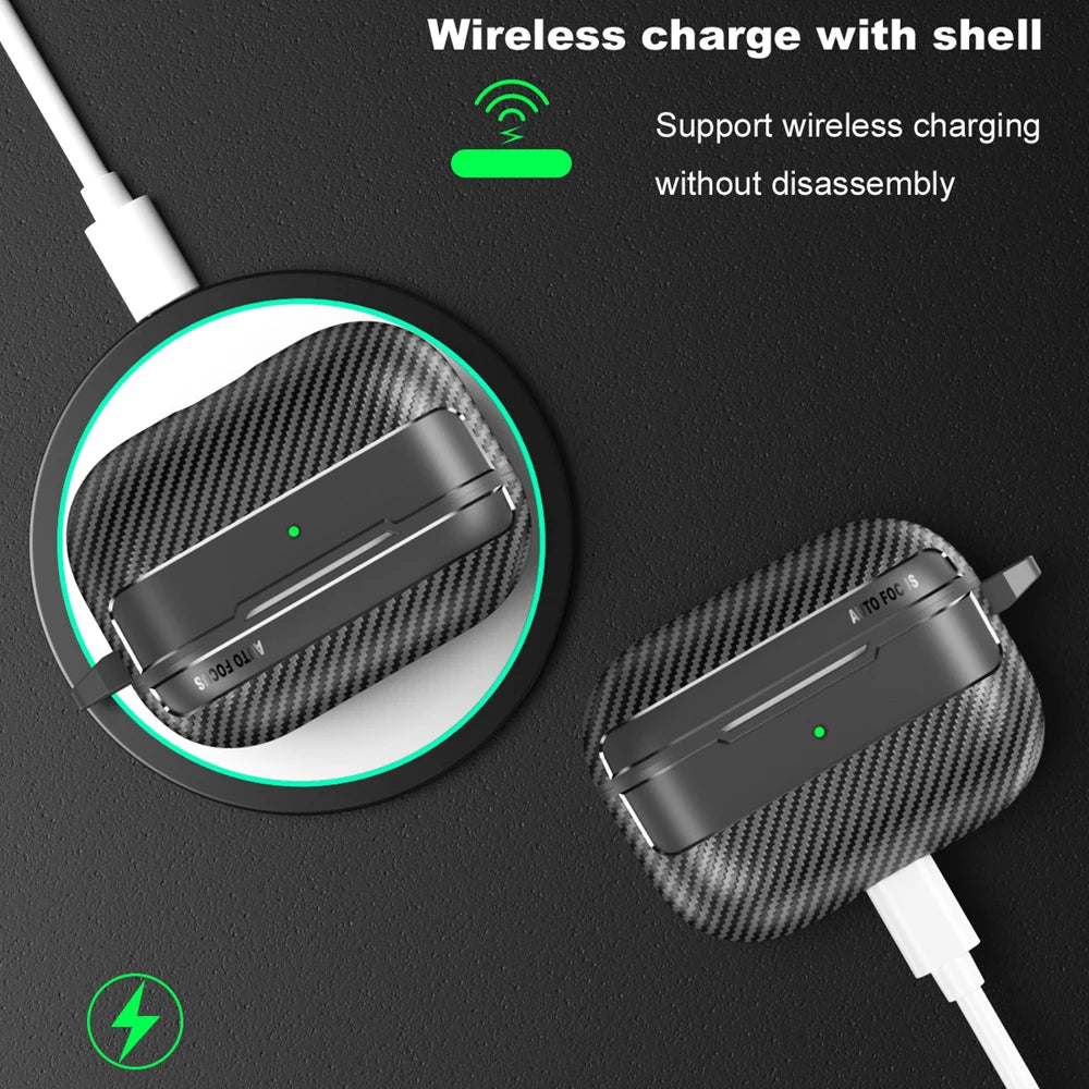 Stoßfeste Kohlefaser Hülle für AirPods Pro 3